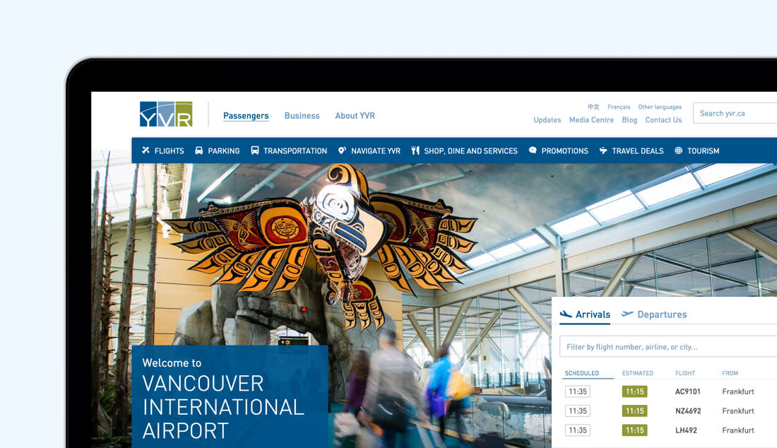 Vancouver International Airport website